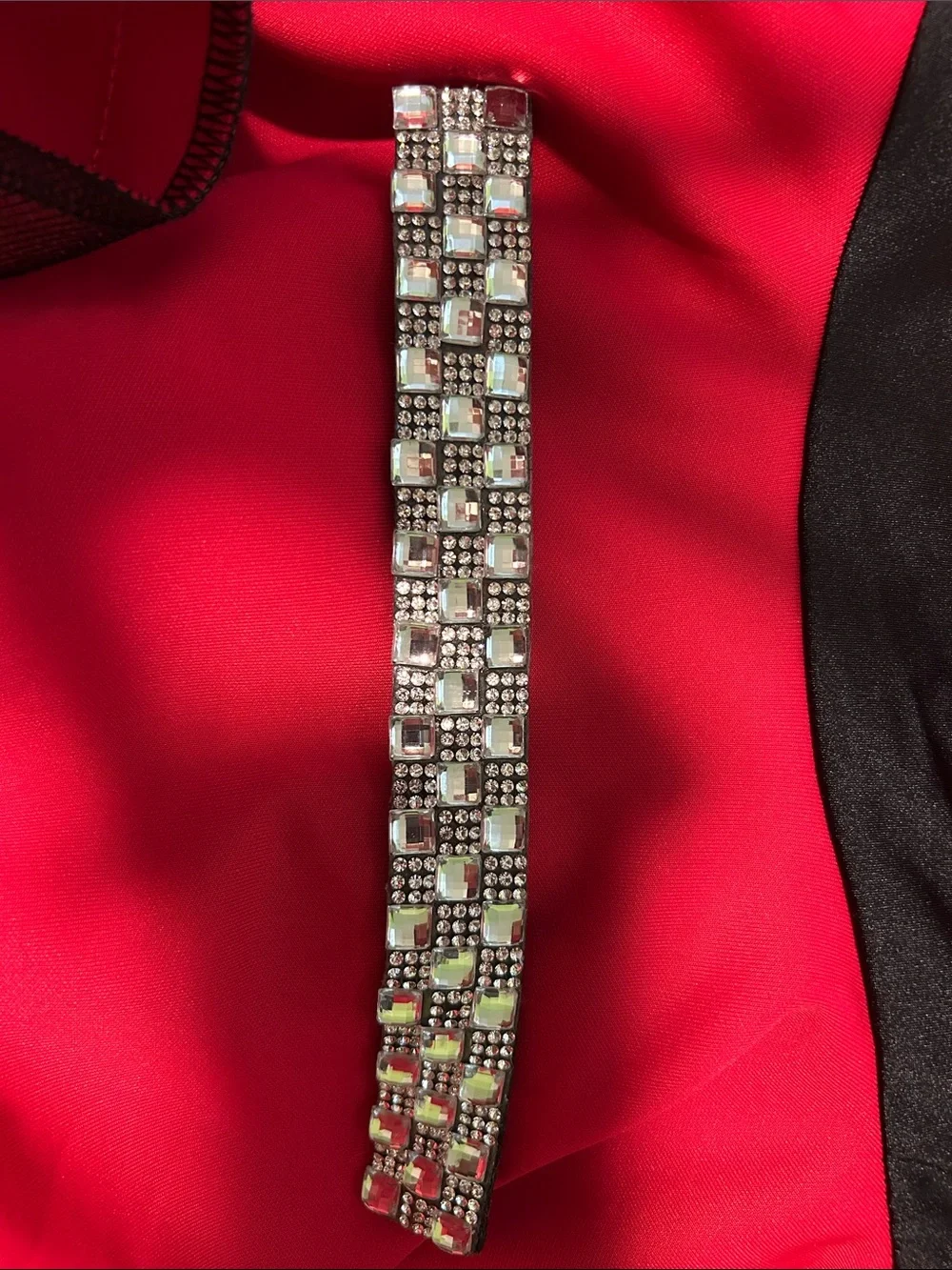 Weismann Red Sequin Long Sleeve Dance Costume